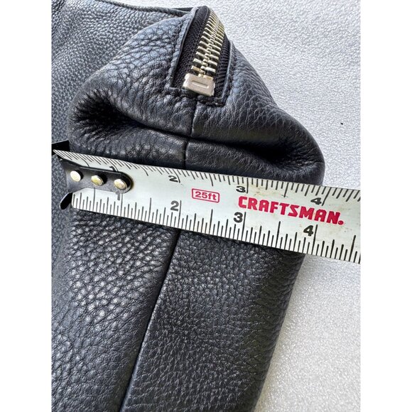 Rebecca Minkoff Black Pebble Leather Hobo Bag With Zipper Closure - Picture 10 of 10